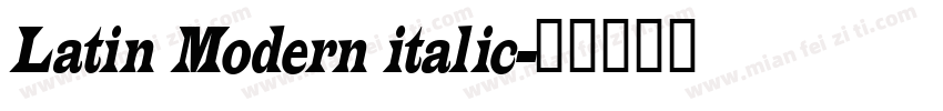 Latin Modern italic字体转换